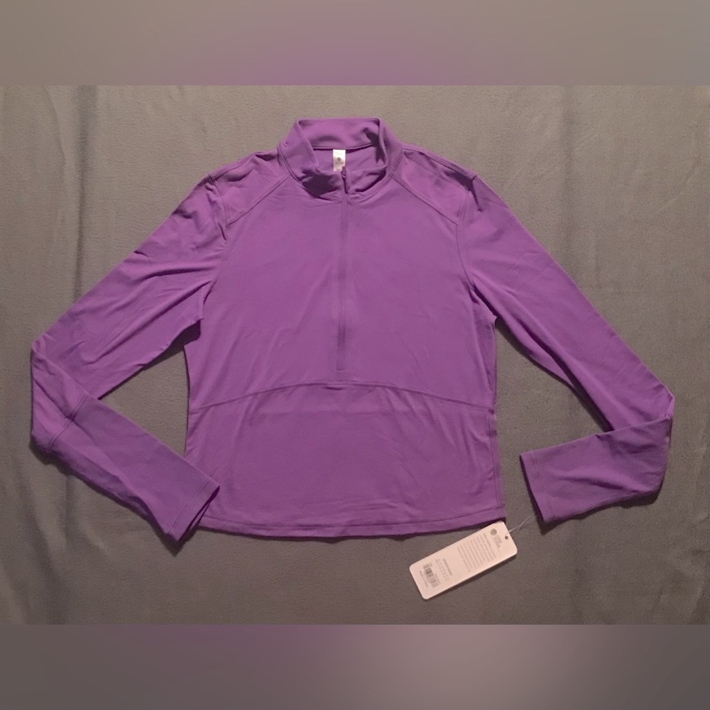 NWT CRZ YOGA Long Sleeve Workout Crop Top - Picture 2 of 14